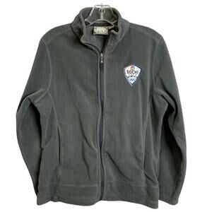 Destinations‎ Women's Jacket Sochi 2014 Gray Fleece Full-Zip Turtle Neck Size M